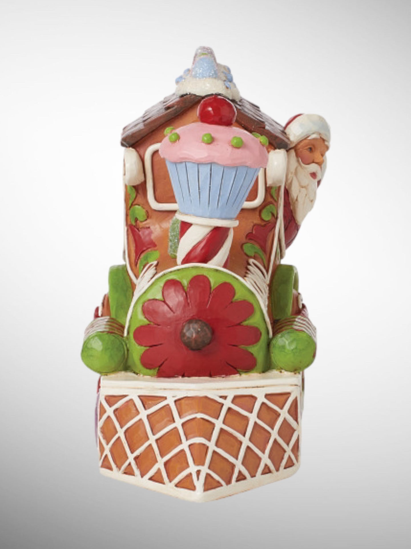 Jim Shore Gingerbread Christmas - Santa's On His Way Gingerbread Train Engine Figurine